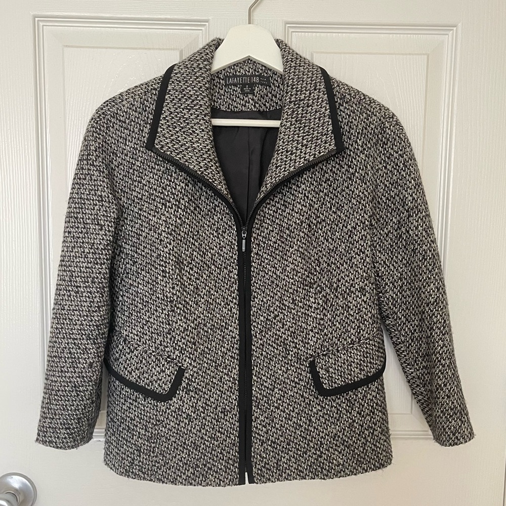 Lafayette 148 NY Career Tweed Blazer Jacket - Size 2